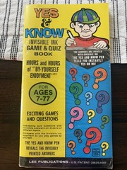 Vintage 1971 Yes & Know Road Trip Invisible Ink Game And Quiz Book.