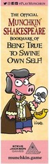 Munchkin Shakespeare Deluxe Board Card Game Swine Own Self Bookmark SJG-1564
