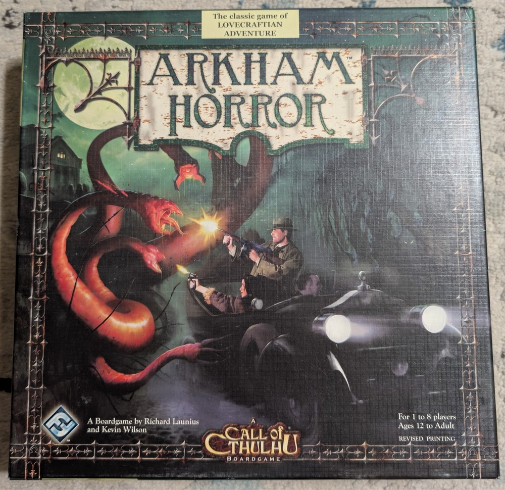 Fantasy Flight Games Arkham Horror Board Game 2nd Edition organizer included
