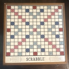 WS Game Company Scrabble Wooden Board Game Set, Ages 8+ (2021)