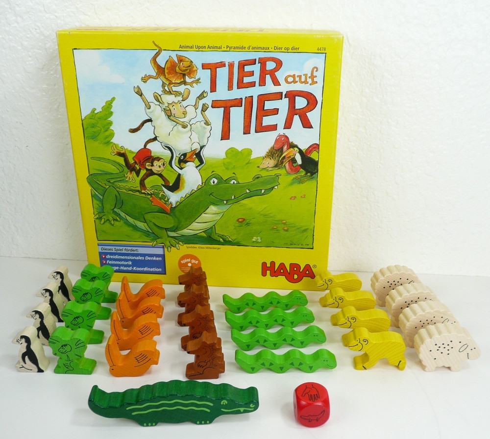 Tier auf Tier Animal Upon Animal Wood Balance Stacking Game Complete Toy Germany