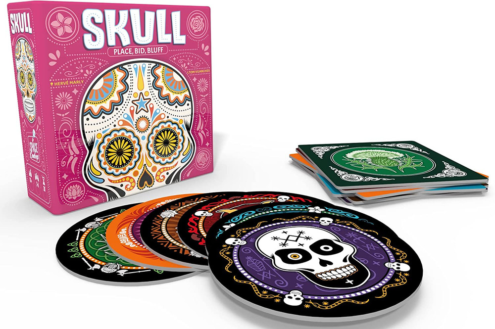 Skull Board Game – Bluffing & Bidding Party Games for Adults & Teens, Skulls, So