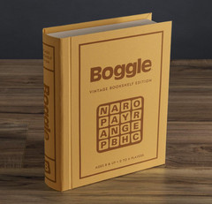 Boggle Vintage Bookshelf Edition Deluxe Linen Book Word Building Game New 1976
