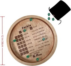 Farkle Dice Tray, Farkle Classic Dice Game with Tray and 2 Sets of 6 Pearl Di…