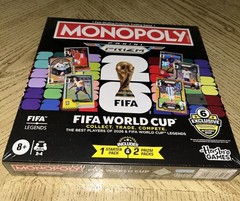 Monopoly Panini Prizm FIFA World Cup Board Game Includes 1 Starter & 2 Prizm Pk
