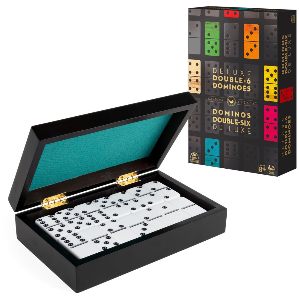 Spin Master Games, Cardinal Legacy Deluxe Double-6 1, Double 6 Dominoes