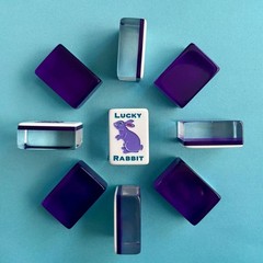 Classic Lucky Rabbit Style Purple American Mahjong 160 Tiles