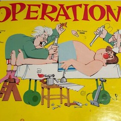 Milton Bradley Operation Game with Cards 2003 Kids 6 years and up USED .