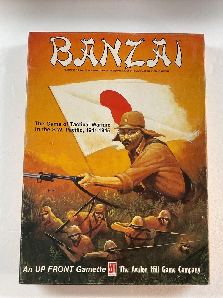 Vintage 1984 BANZAI Board Game Avalon Hill Gamette UP FRONT Players 1-2 China