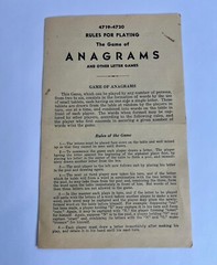 ANAGRAMS Milton Bradley Game ~ 1958 Edition ~ 100% Complete ~ Nice Condition!