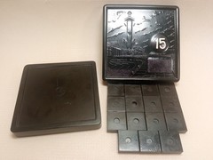 Rare vintage Soviet carbolite puzzle game 15 cubes 1970s