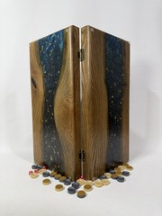 Luxury Wooden Backgammon with Epoxy Resin