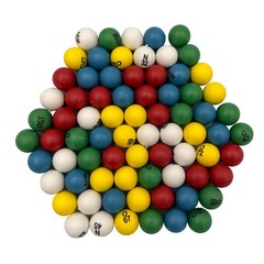 3/5 Inch Bingo Balls for Standard Cages and Bingo Boards Easy Read 75 Count P