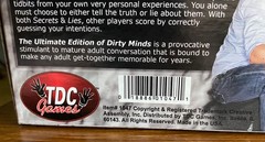 Dirty Minds The Ultimate Edition Board Game For Adults By TDC Games +Dirty Minds