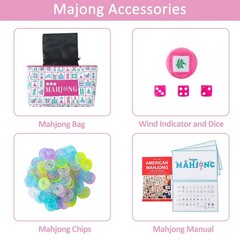 My Mahjong Trove 160 Pink American Printed 1.2 x 0.9 x 0.59 inches,