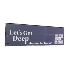NEW Lets Get Deep Couples Game Intimacy Conversation Cards Date What Do U Meme?