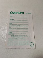 Vintage 1991 Pressman Overturn Word Board Game Family Fun Complete VGUC Unique