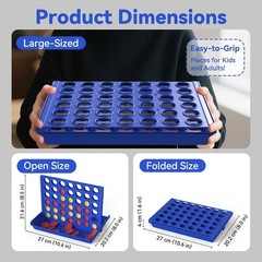 Educational Big Size 4 in a Row Game for Kids – Perfect for Family Gatherings!