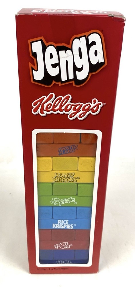 RARE NEW Kellogg’s 54 Edition 2013 Wood Jenga Fruit Loops Frosted Flakes