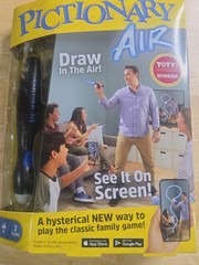 Pictionary Air Family Drawing Game w Light Pen & Clue Cards