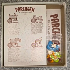 Parcheesi Board Game Classic Game Of India 40337 2001 Hasbro Complete