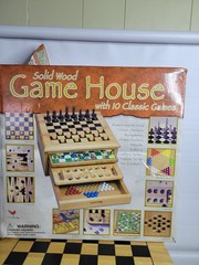 Cardinal Games Real Wood 10 in 1 Retro 1980’s Classic Board Game House Set