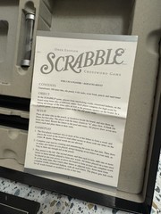 Scrabble Crossword Game Onyx Edition Parker Bros Complete 100% Rotating Board
