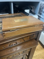 Vintage Drueke Domino Set Walnut Case 1965 Trophy Engraved Complete
