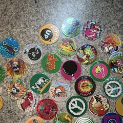 Vintage Pogs Lot Various 1990s holographic & tubes
