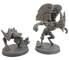 MASSIVE DARKNESS 2: Hellscape 6x GARGOYLE & LEADER Minis & Cards NEW!!