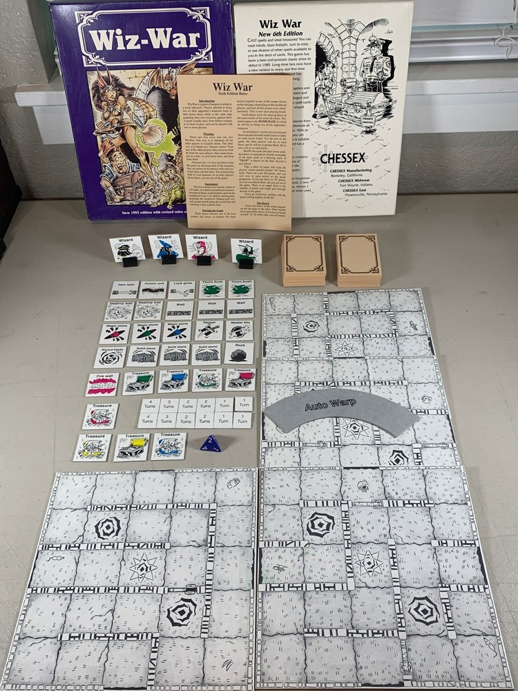 NICE! 100% Complete 1993 Wiz-War 6th Edition #7000 Game Jolly Games Chessex