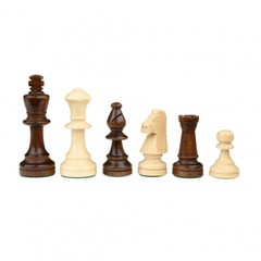 Chess Set Black – Tournament – Field 50mm – With Wooden Case For Chess Pieces