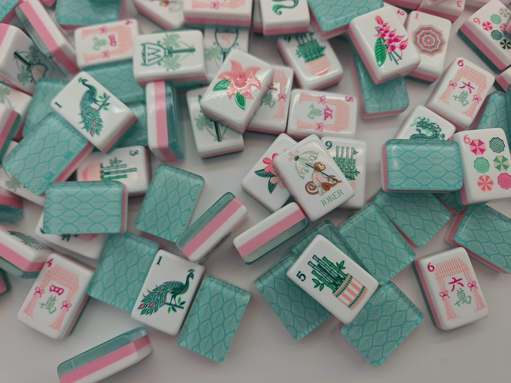 Cabana Lounge Inspired 3-Layer American Mahjong Tiles