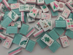 Cabana Lounge Inspired 3-Layer American Mahjong Tiles