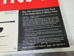 Vintage Avalon Hill 1961 Tactics II Military Game 1st Edition