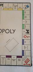 1937 Vintage Monopoly Black Box & Board with Metal Tokens Wood Houses & Hotels