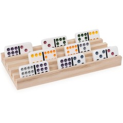 Spin Master Games, Wooden Domino Racks, Set of 4 Trays for Mexican Train Domi…