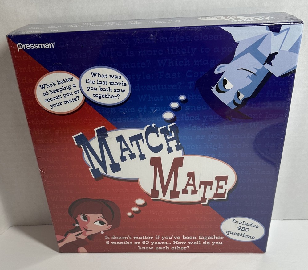 Match Mate Game For 4 To 8 Adult Players Pressman