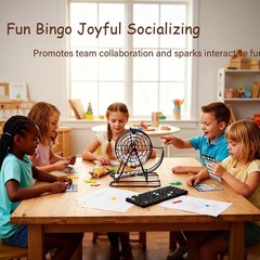 Deluxe Bingo Game Set w/Metal Bingo Cage Perfect for the Whole Family FriendsANY