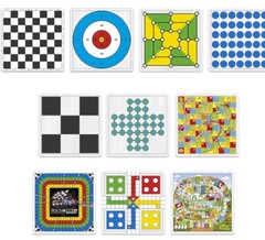 Classic Game Collection, 100 Family Board Games for Adults and Kids. Gift Idea