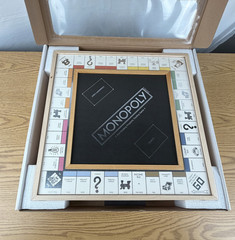 Monopoly Luxe Edition Solid Maple Wood Cabinet Premium WS Game Company Open Box