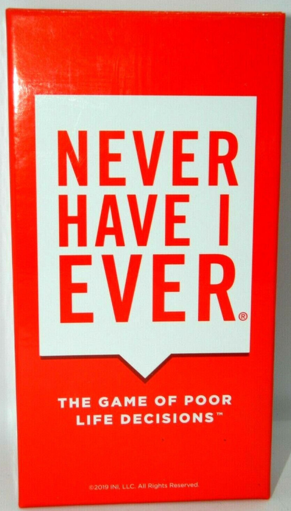 Never Have I Ever Party Card Game 4-12+ Players – New – Opened Box