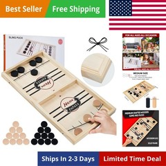 Fast Sling Puck Game – Your Speed and Accuracy with This Fast-Paced Wooden A…