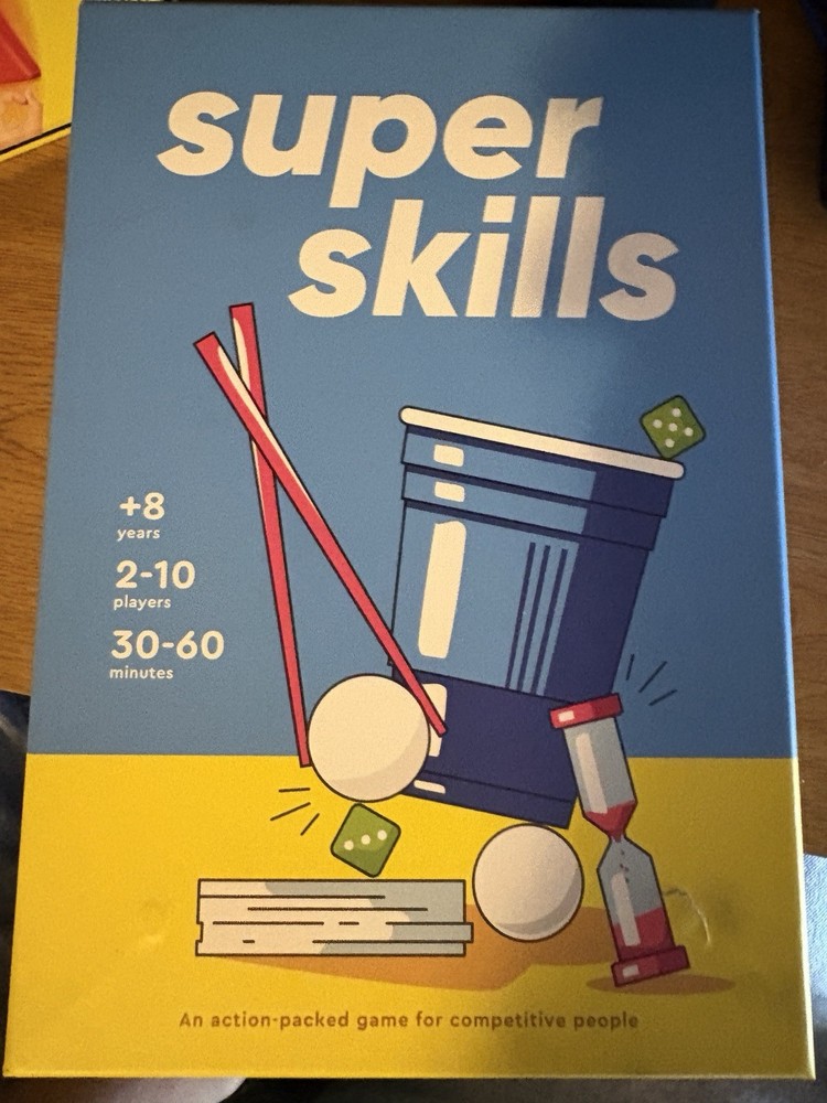 Super Skills Board Game 2-10 Players Ages 8 and Up 30-60 Minutes Complete