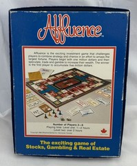 1986 Affluence Game Real Estate Game Complete in Very Good Condition FREE SHIP