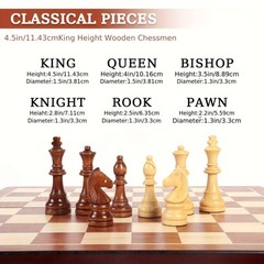 20″ Extra Large Solid Walnut Wooden Chess Set with 2 Extra Queen Pieces – Kin…