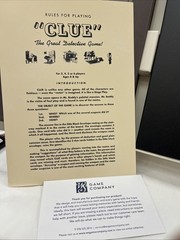 Clue Vintage Bookshelf Edition Deluxe Collectible Linen Book Board Game NEW