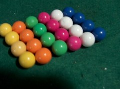 24 Aggravation Color Replacement PLASTIC marbles Pink White Green blue 6 Dice AG