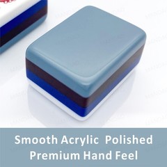 NEW! Vibrant Layered Mahjong Tiles – Full American Set 160Tiles – Gray-blue