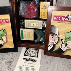 Monopoly Bookshelf Edition Vintage 42749 Wooden Wood Hasbro – See Description